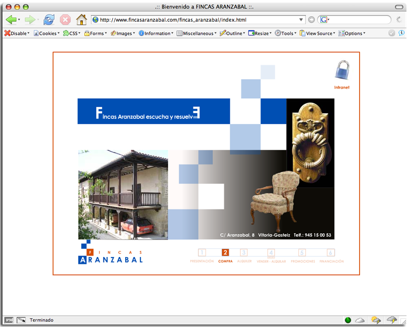 pantallazo de fincas aranzabal